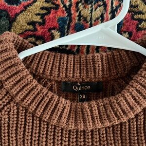 Quince Brown Fisherman Sweater Size S
